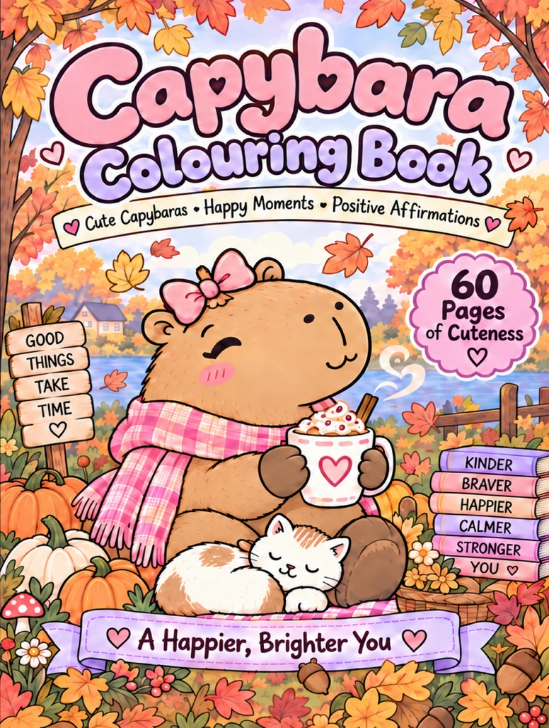 Capybara Colouring Book